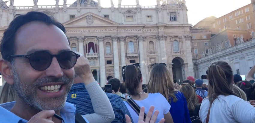 cobertura do Conclave em Roma
